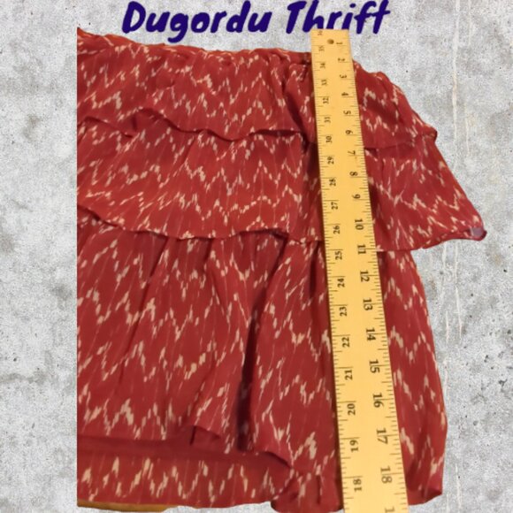 NWTs Woman's Medium Vintage Gap Ruffle Skirt 100% Polyester Elastic Waist Lining - Picture 4 of 4